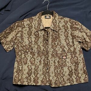 Dickies Brown and Cream Geometric Shirt